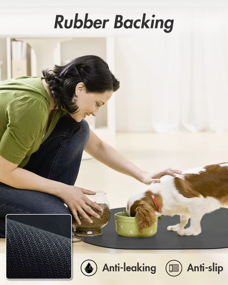 Tapis de nourriture absorbant pour chien-tapis pour chien pour bol
