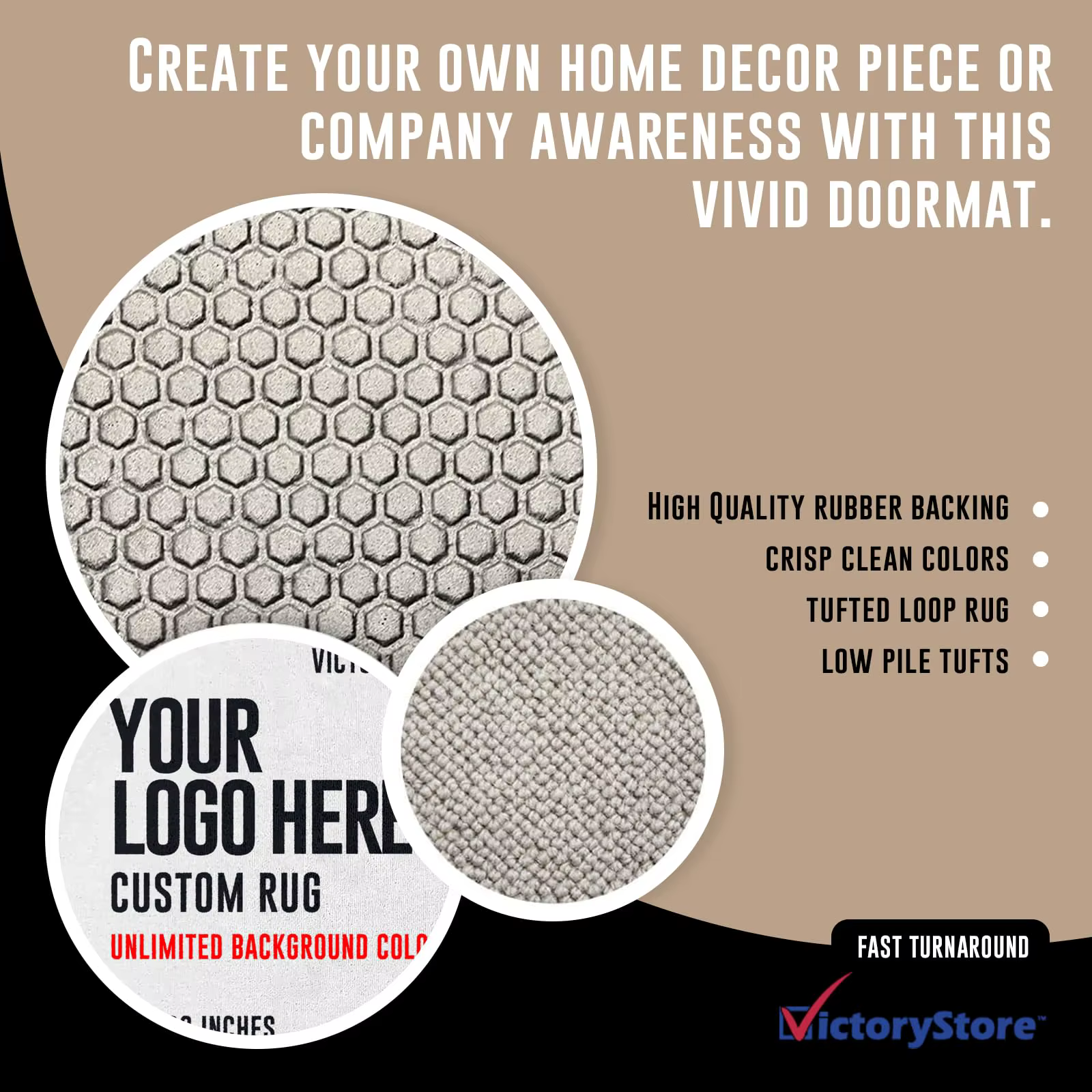 Tapis personnalisé avec logo imprimé