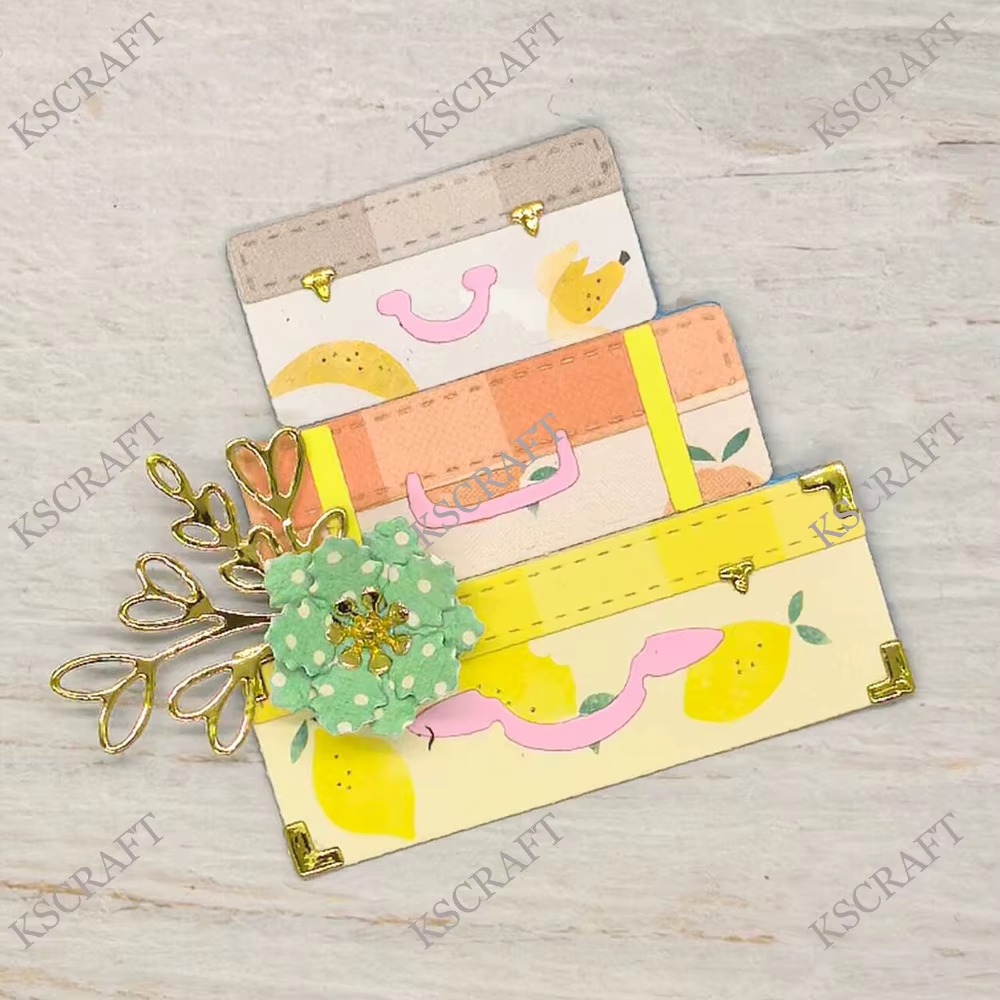 KSCRAFT – matrices de découpe pour valises empilées, pochoirs pour scrapbooking, gaufrage décoratif, cartes en papier DIY