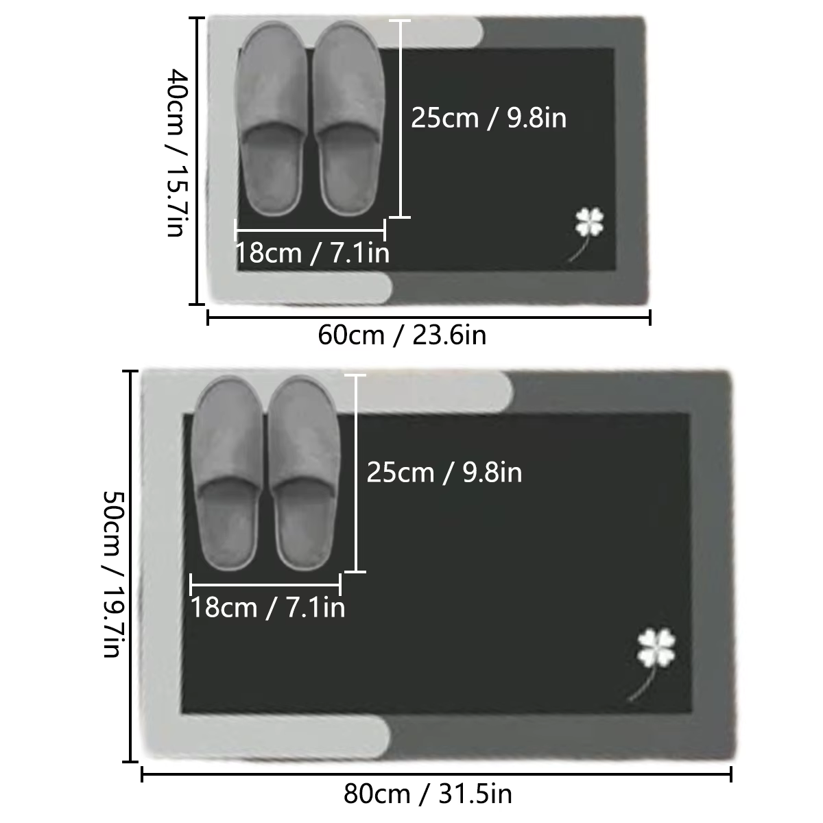 Tapis de sol de salle de bain absorbant épais en flanelle