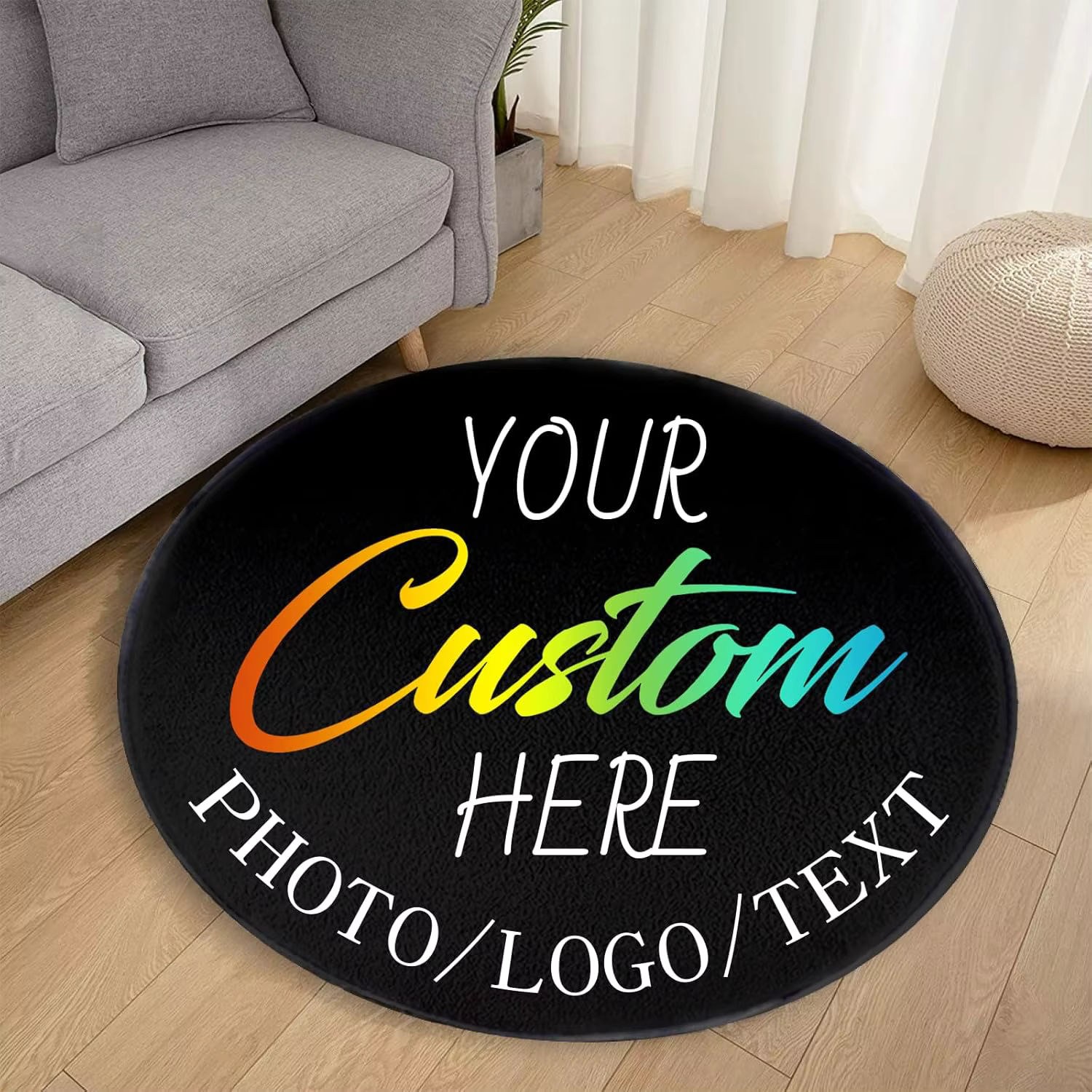 Tapis rond personnalisé