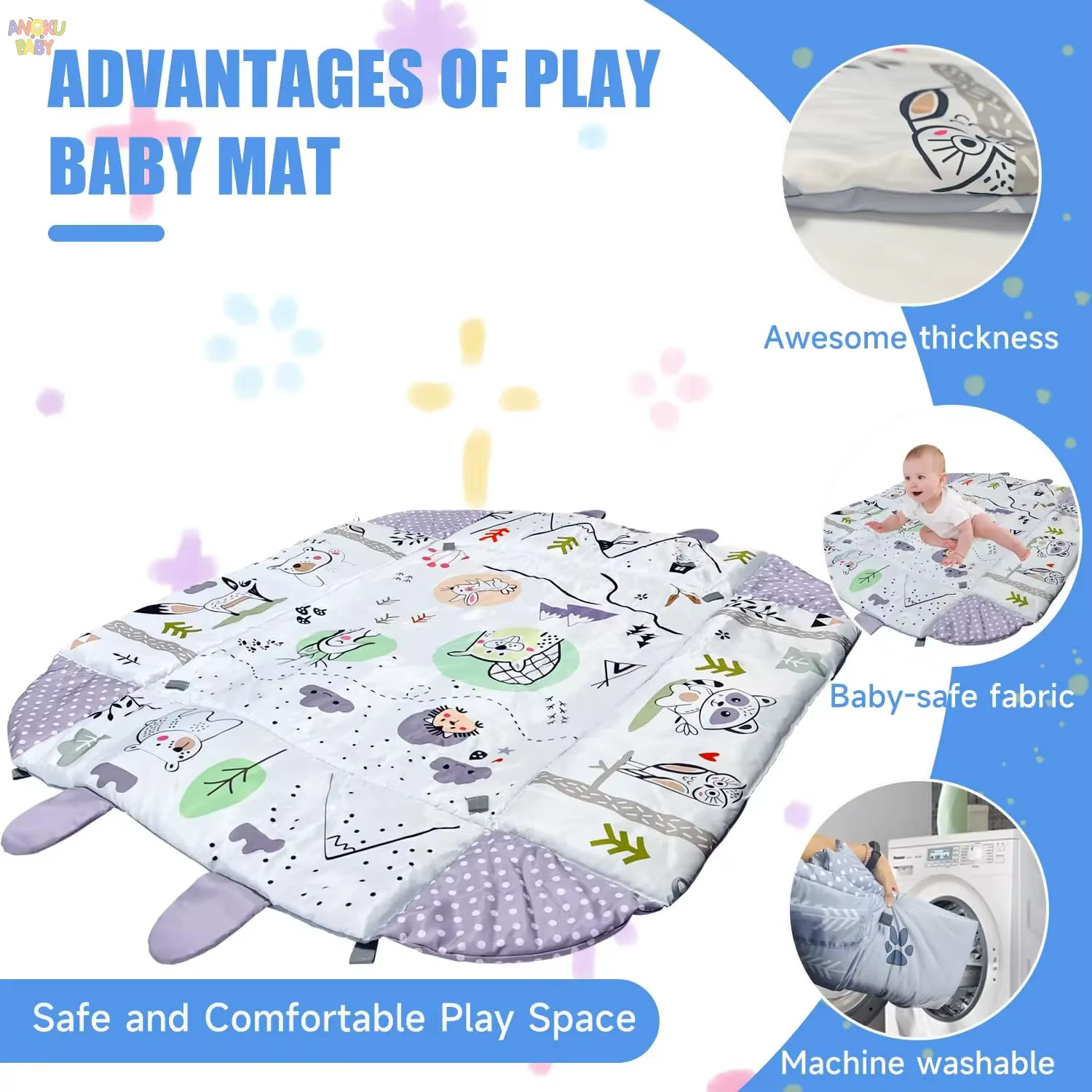 Tapis d'éveil 4 en 1 pour bébé