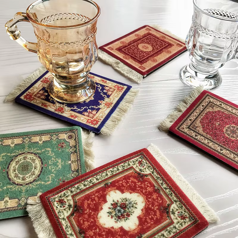 Cowijk-Tapis de Tasse à Motif Ethnique pour la Maison