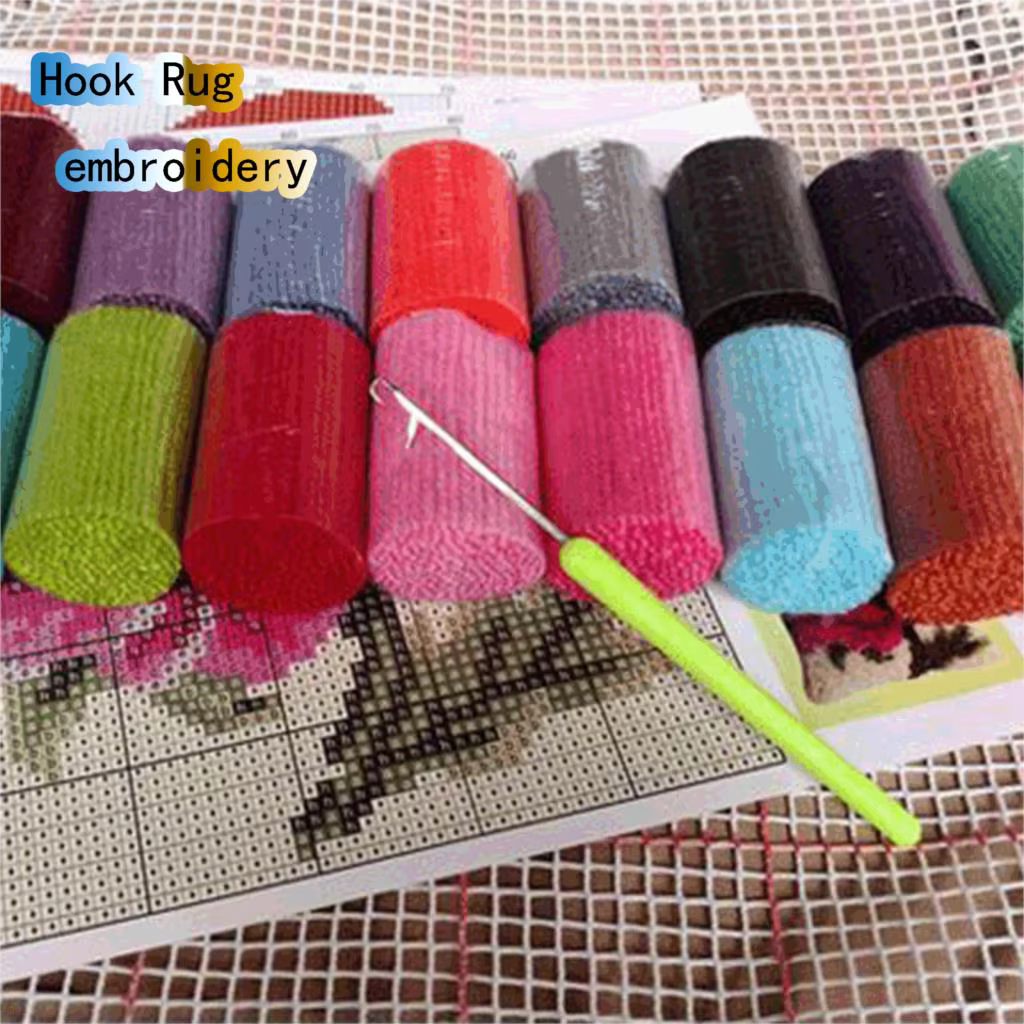 Tapis de noël broderie loquet crochet Kit dessin animé non défini