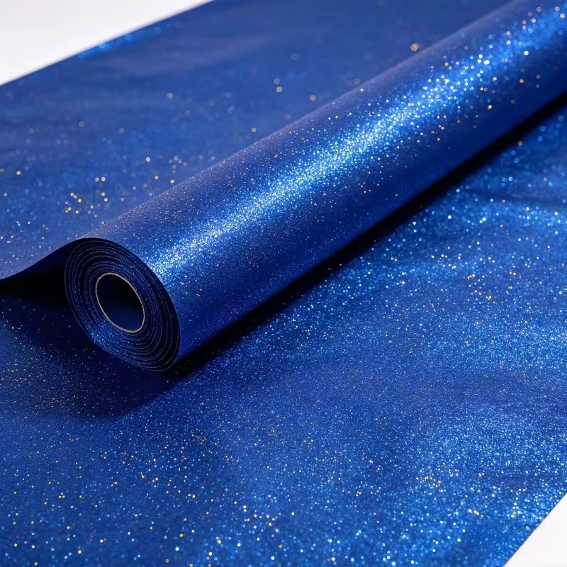 Tapis bleu élégant, tapis de défilé brillant