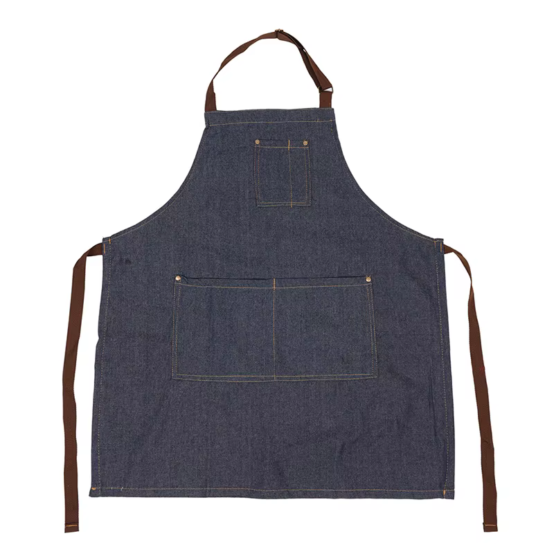 Adultes Denim bleu cuisine cuisine Restaurant travail bavoir tablier robe avec poche