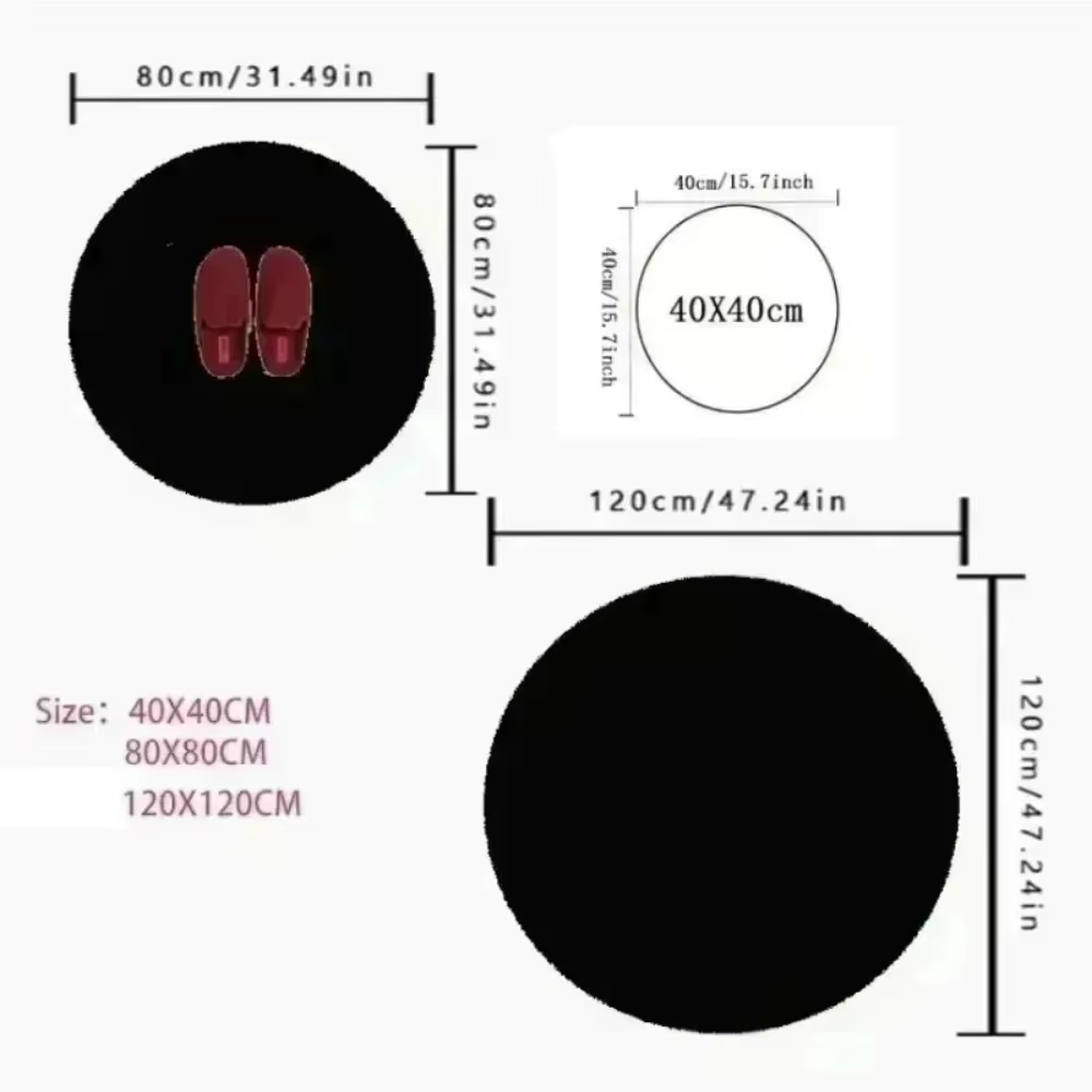Tapis rond avec symbole mystique