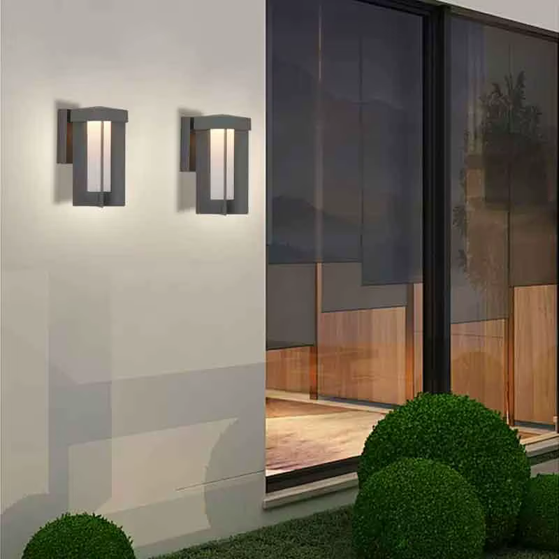 Lampes LED d'extérieur modernes, étanches, pour terrasse, balcon, porte, couloir, escalier, cour, éclairage mural minimaliste