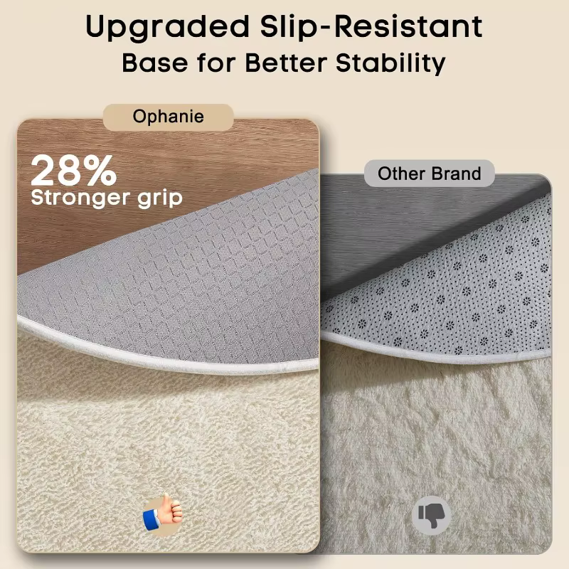 Tapis rond blanc crème