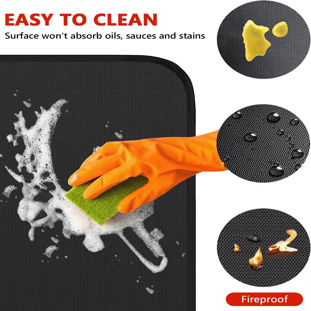 Tapis ignifuge pour barbecue extérieur