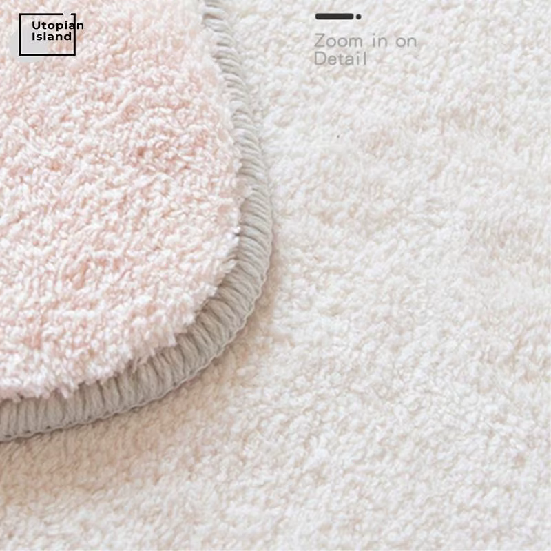 Tapis moelleux en peluche avec glands pour enfants