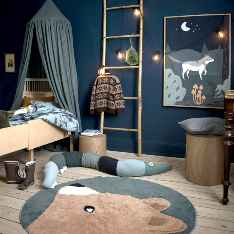 Tapis de sol rond en peluche pour chambre à coucher