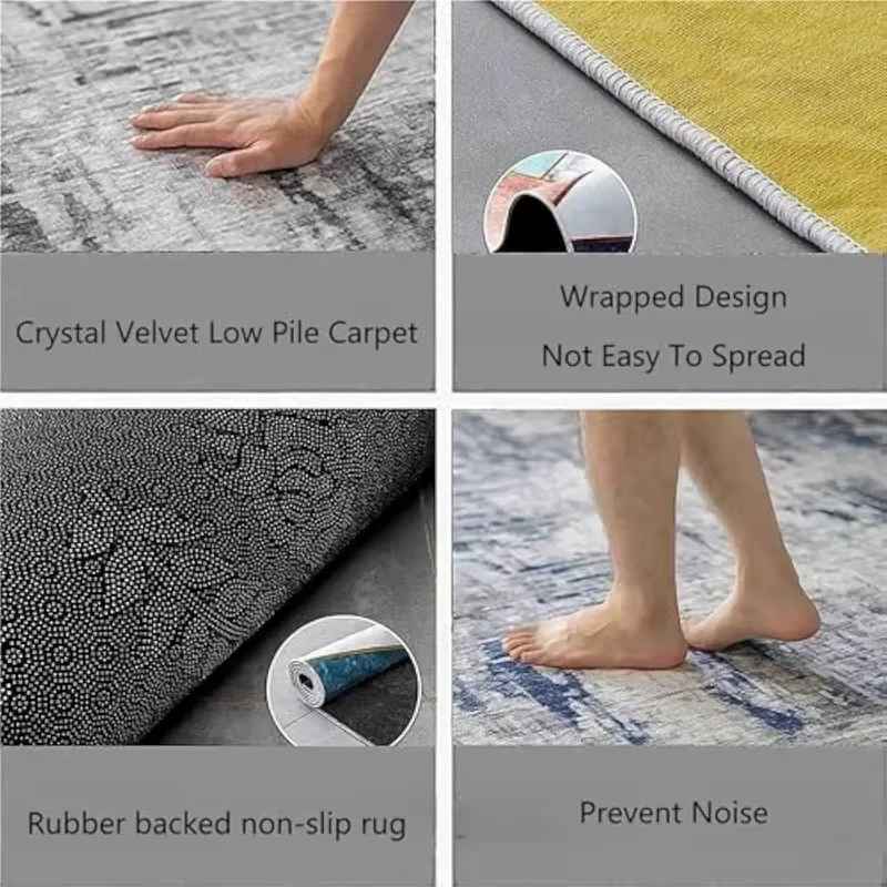VIKAMA Tapis rond moderne et minimaliste
