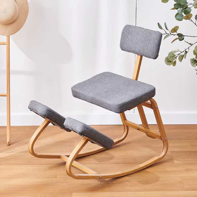 Chaise ergonomique à genoux pour le bureau et la maison, confortable, avec dossier, pour ordinateur, pour adultes et enfants