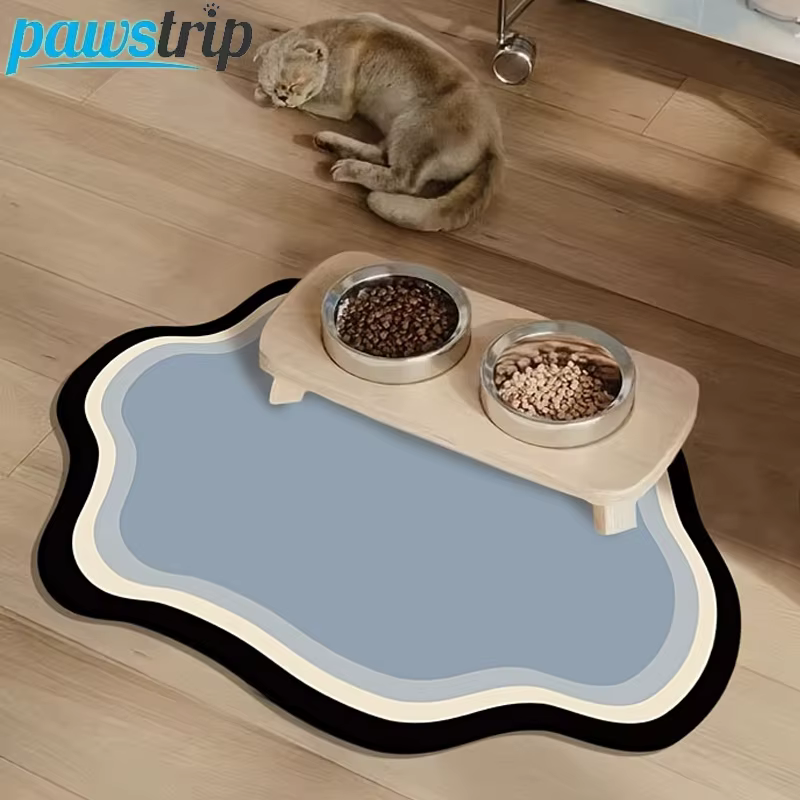 Tapis d'alimentation absorbant pour animaux de compagnie