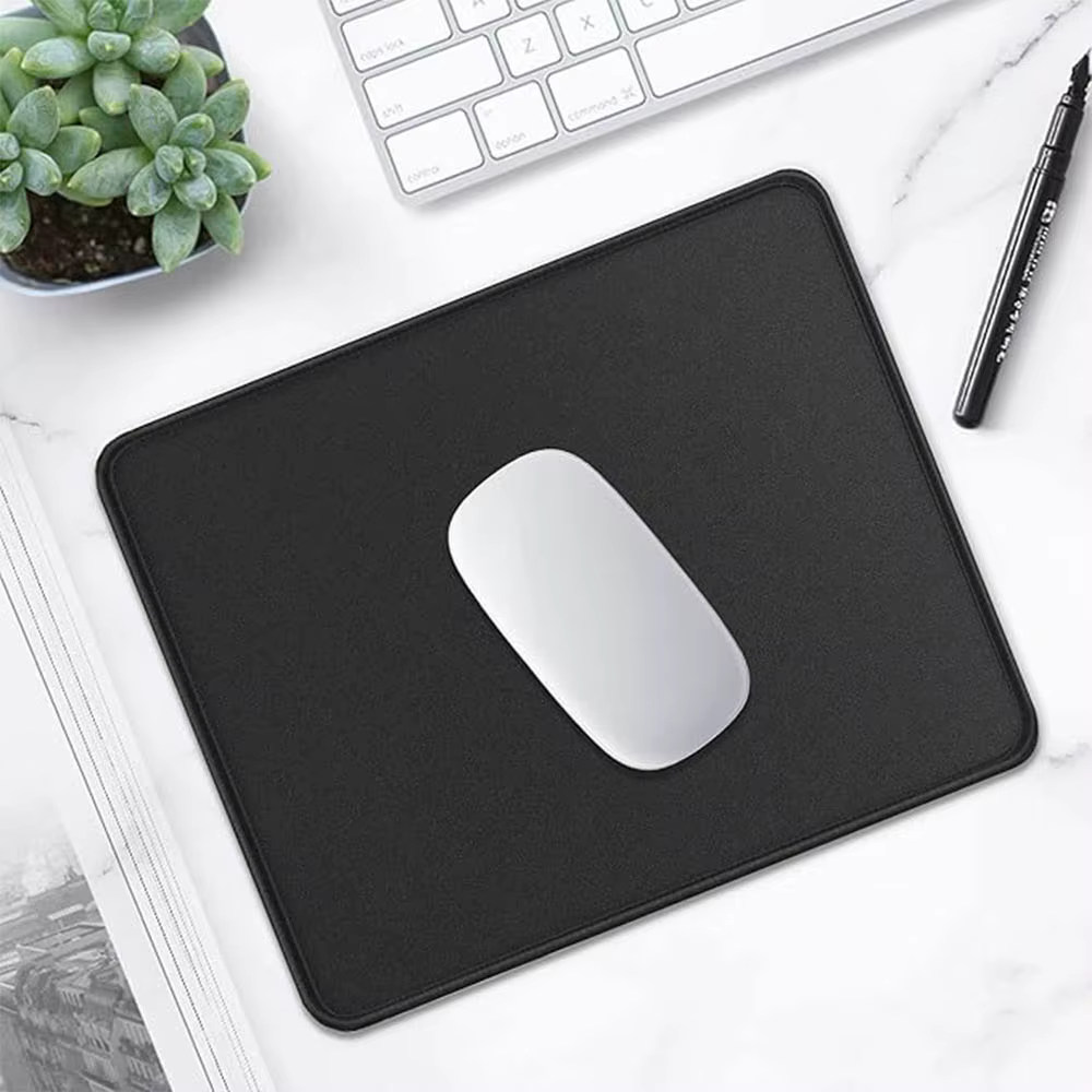 Tapis de souris noir pur grande taille universel ordinateur de bureau et d'ordinateur portable bureau d'affaires jeu tapis de souris à bord cousu antidérapant