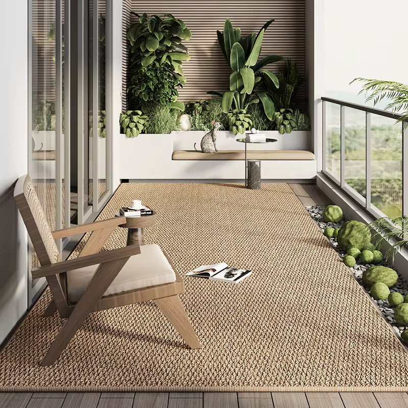 Tapis japonais Wabi Sabi en Fiber douce et Anti-rides