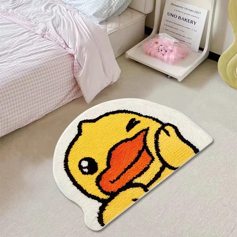 Tapis en forme de canard jaune de dessin animé VIKAMA