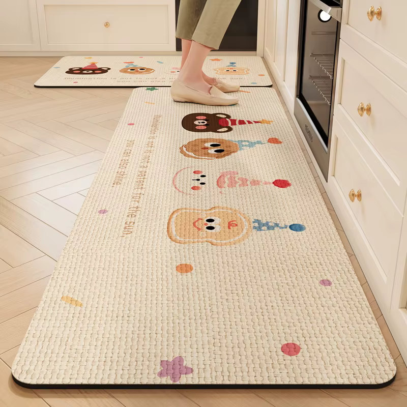 VIIKAMA Tapis de cuisine à motif de dessin animé