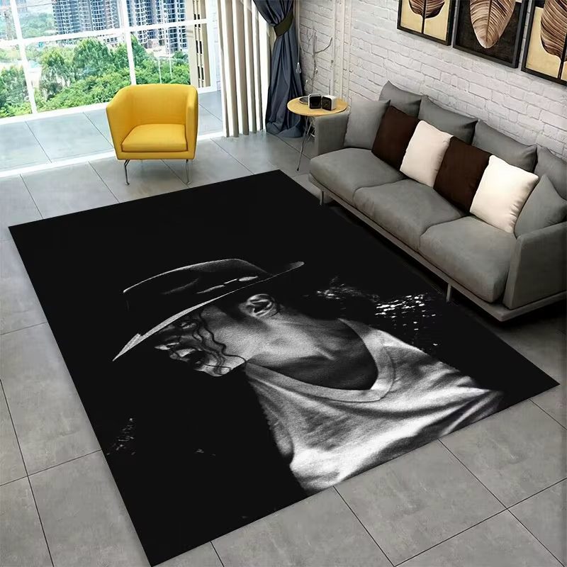 Tapis de sol King of Pop Star MJ Michael Jackson pour chambre à coucher