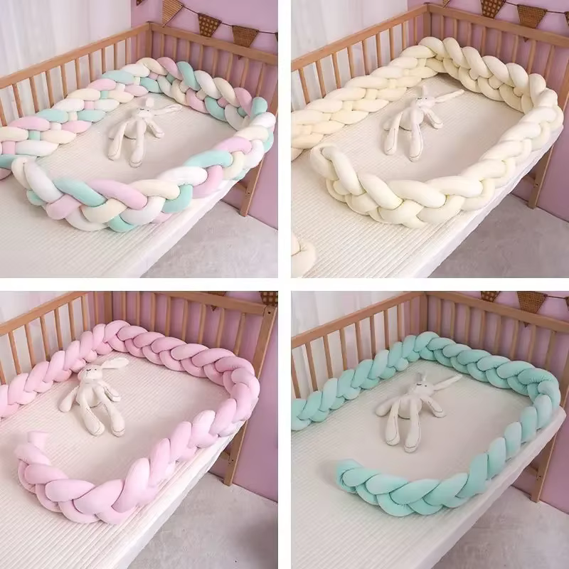 Chambre d'enfant décoratif lit Surround cadeau 1M bande tressée nouage oreiller trois brins pâte frite torsions tresse