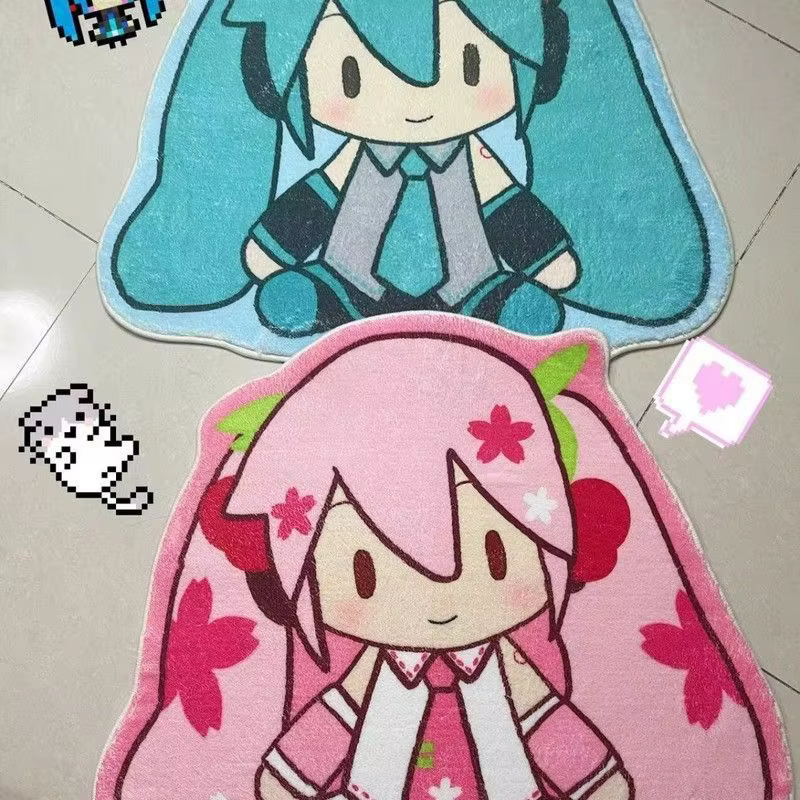 Hatsunes Miku – tapis en peluche avec personnage de dessin animé Kawaii