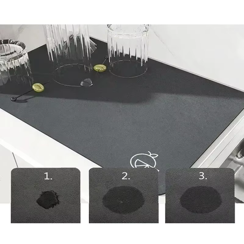 Tapis de vidange absorbant à motif de carrelage rétro