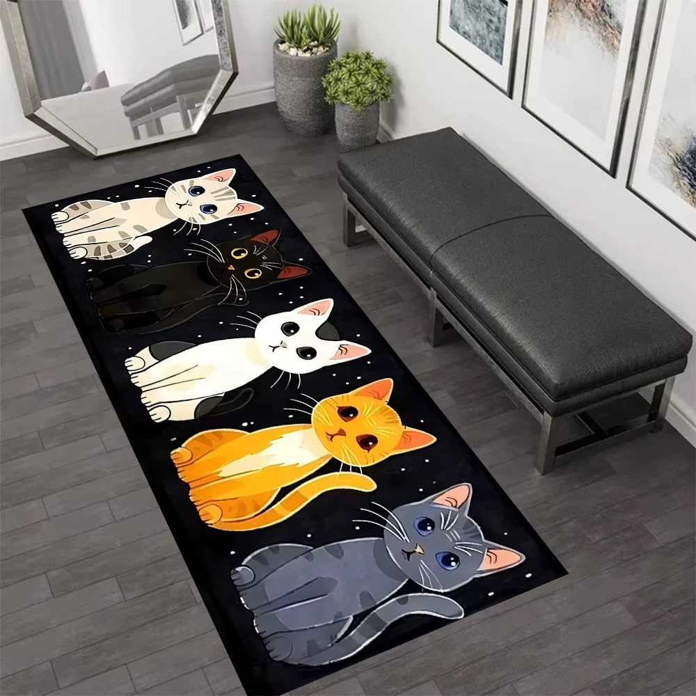 Tapis de cuisine imprimé chat mignon