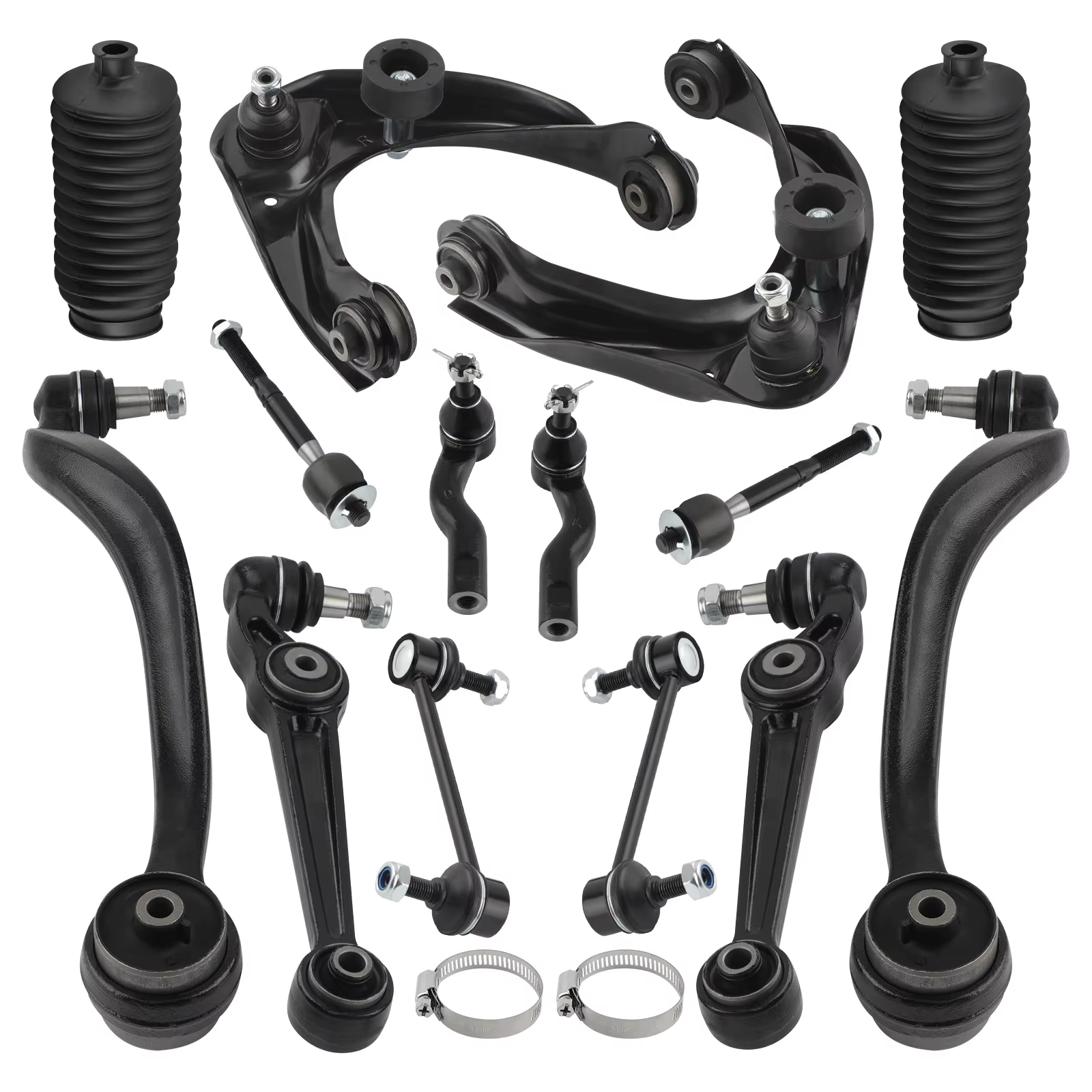 14x Kit de Suspension bras de commande inférieurs supérieurs avant barre stabilisatrice pour Ford Fusion Mercury Milan Lincoln MKZ 2010-2012