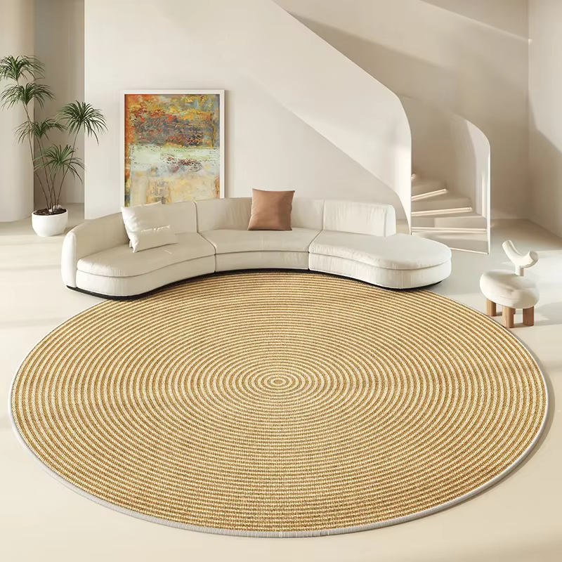 Tapis rond de grande surface pour salon