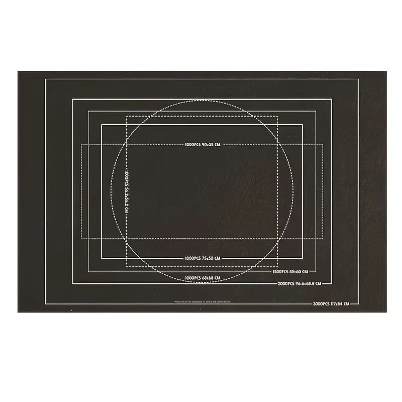 Tapis de puzzle noir/gris en feutre