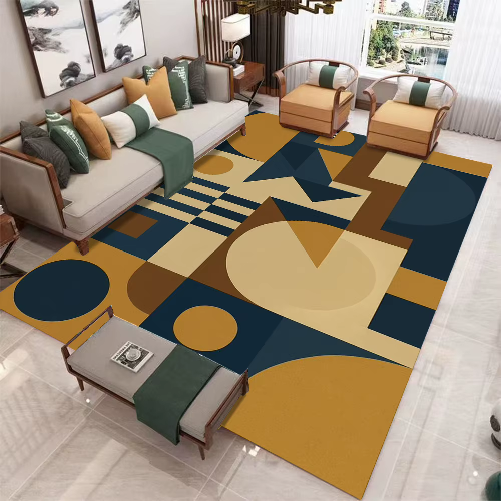 Tapis à imprimé géométrique