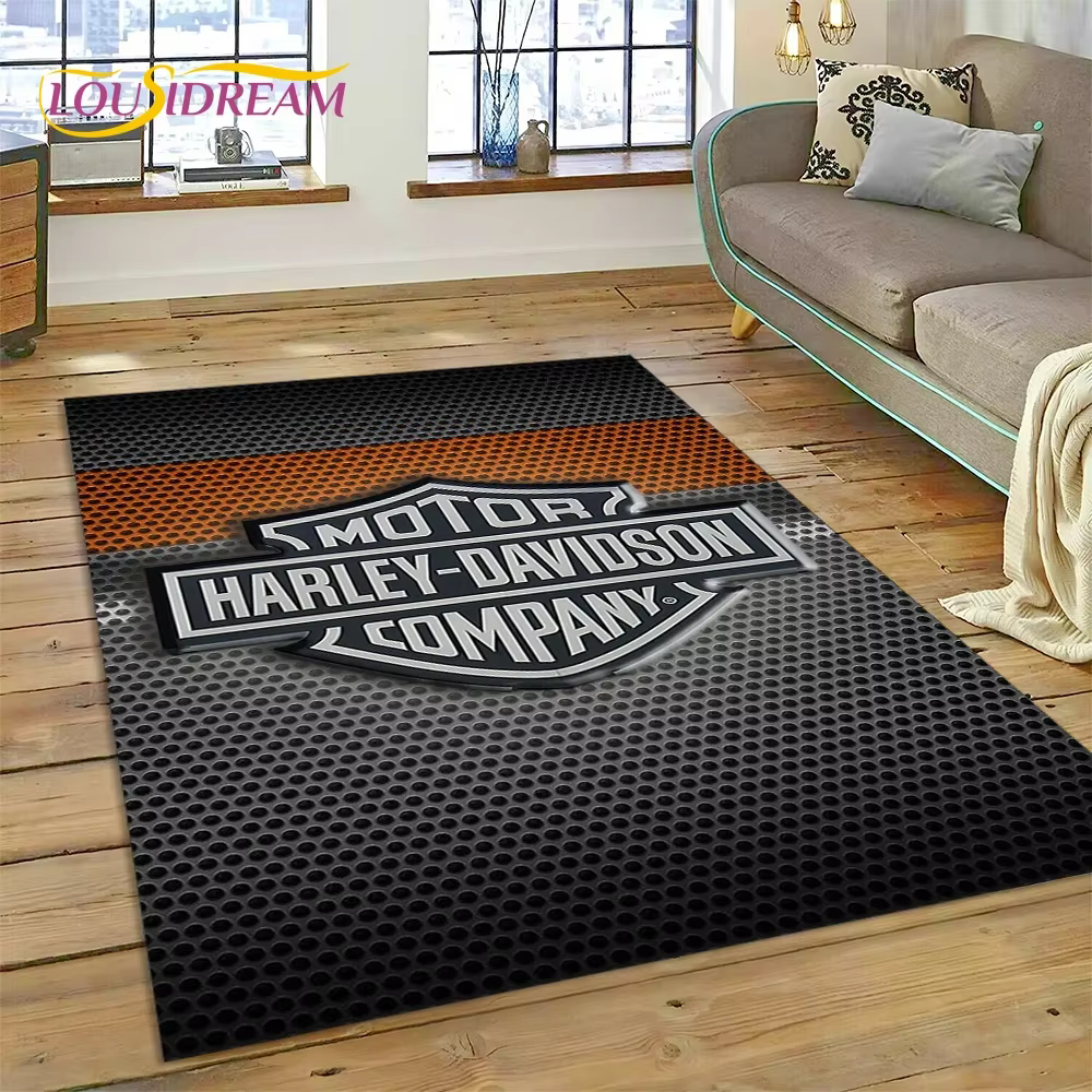 Tapis avec logo de moto Harley-y