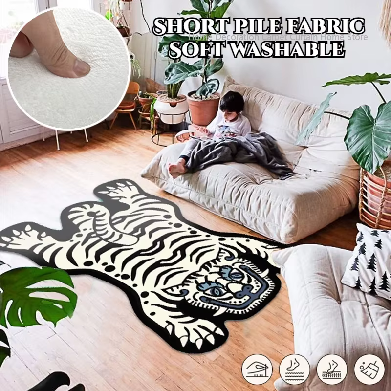Tapis de tigre créatif de dessin animé