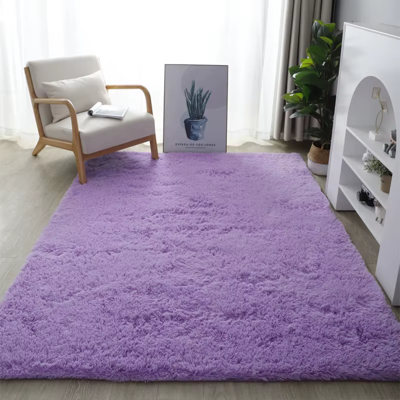 Tapis moelleux et doux en fausse fourrure pour salon