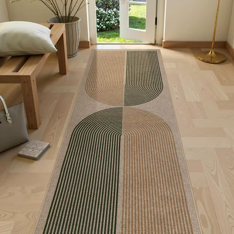 Tapis de chemin d'art à géométrie moderne