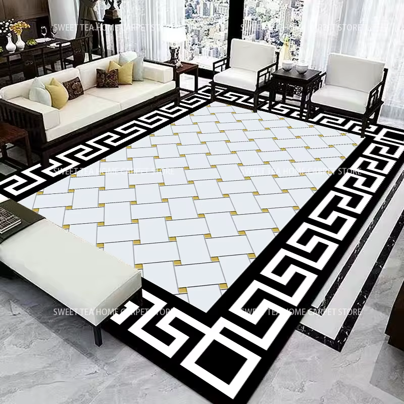 Tapis de salon de luxe nordique léger