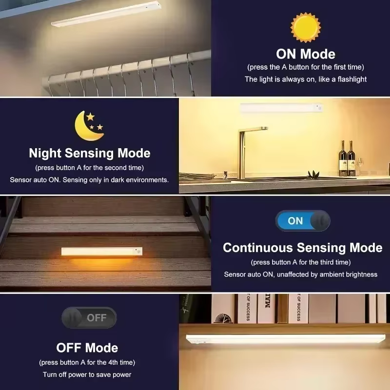 Veilleuse lampe à LED sous armoire lumières capteur de mouvement