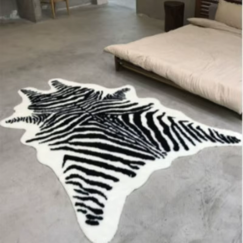 Tapis de vache en Faux fourrure douce de grande taille