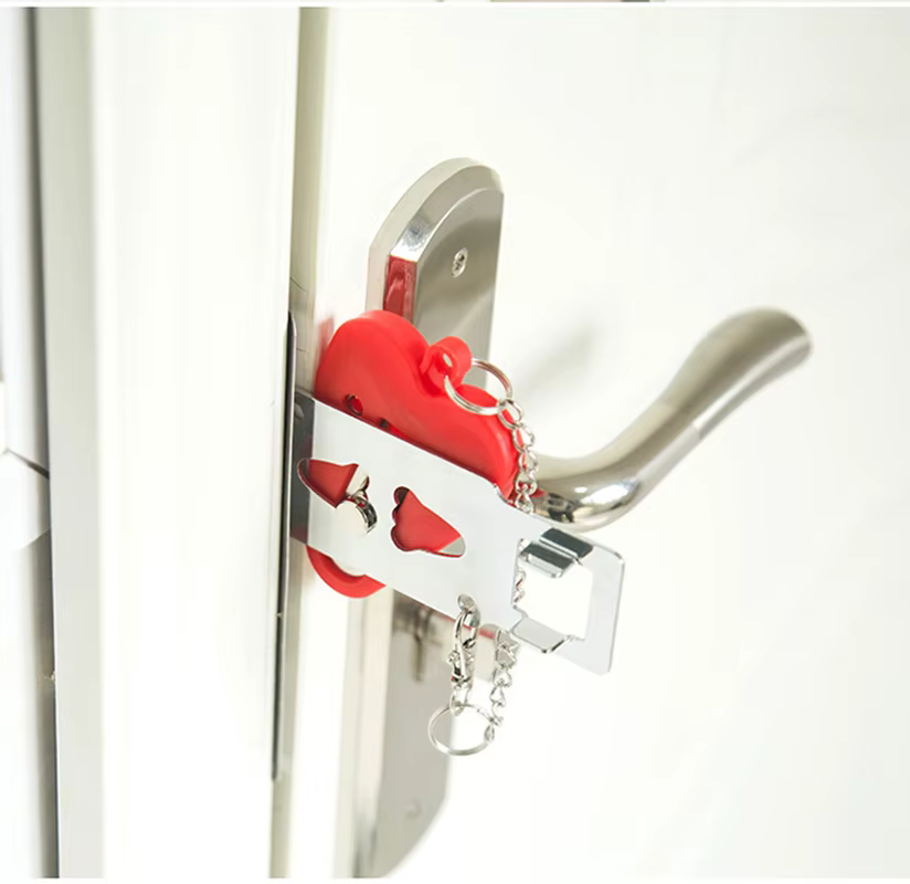 Loquet de serrure de porte Portable de sécurité, sans perceuse, dispositifs manuels de chambre d'hôtel pour ajouter des trous de sécurité amovibles pour la sécurité des voyages
