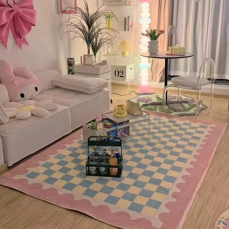 Tapis de frêne simple pour chambre à coucher de fille