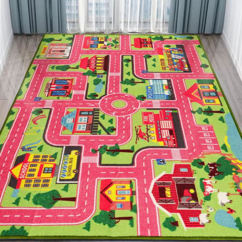 Tapis bleu rose vert doux pour l'escalade