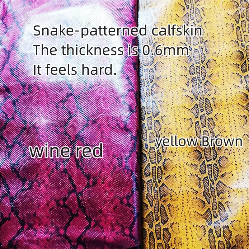 Peau de vache à motif serpent de 0