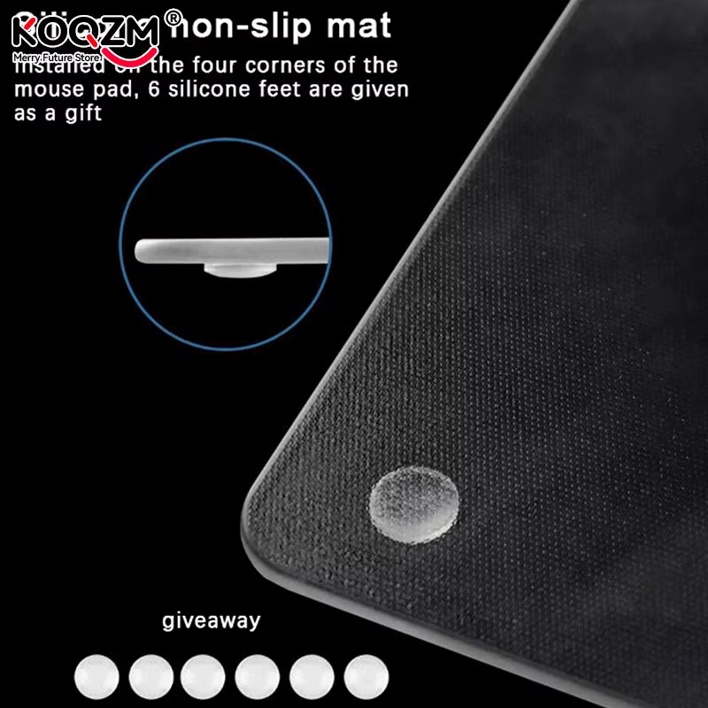 Tapis de souris de jeu en verre dur étanche, transparent, polymère, professionnel, lisse, ordinateur portable, PC, bureau, ordinateur portable