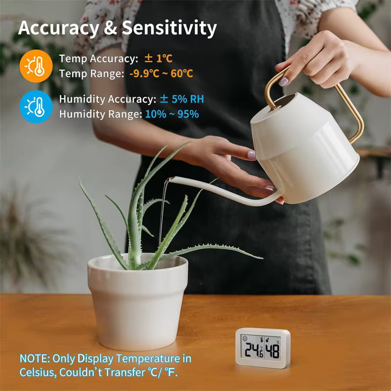 2 pièces LCD numérique température humidité mètre capteur intérieur pièce thermomètre hygromètre électronique maison thermomètre compteur capteur