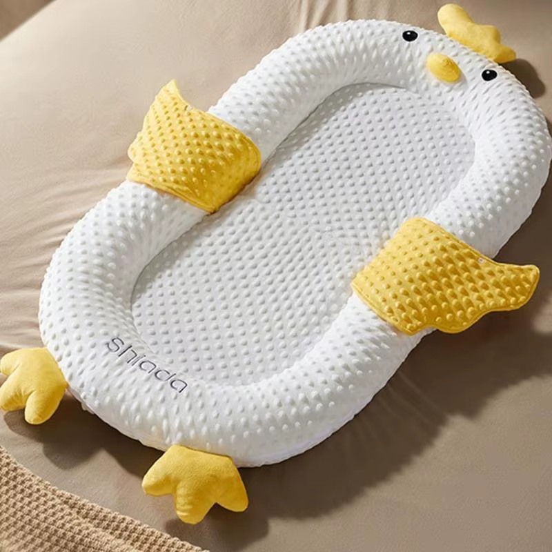 Baby Sleep Bed Nest Lounger pour 0-1y Confortable Crib amovible avec rack jouets A2UB