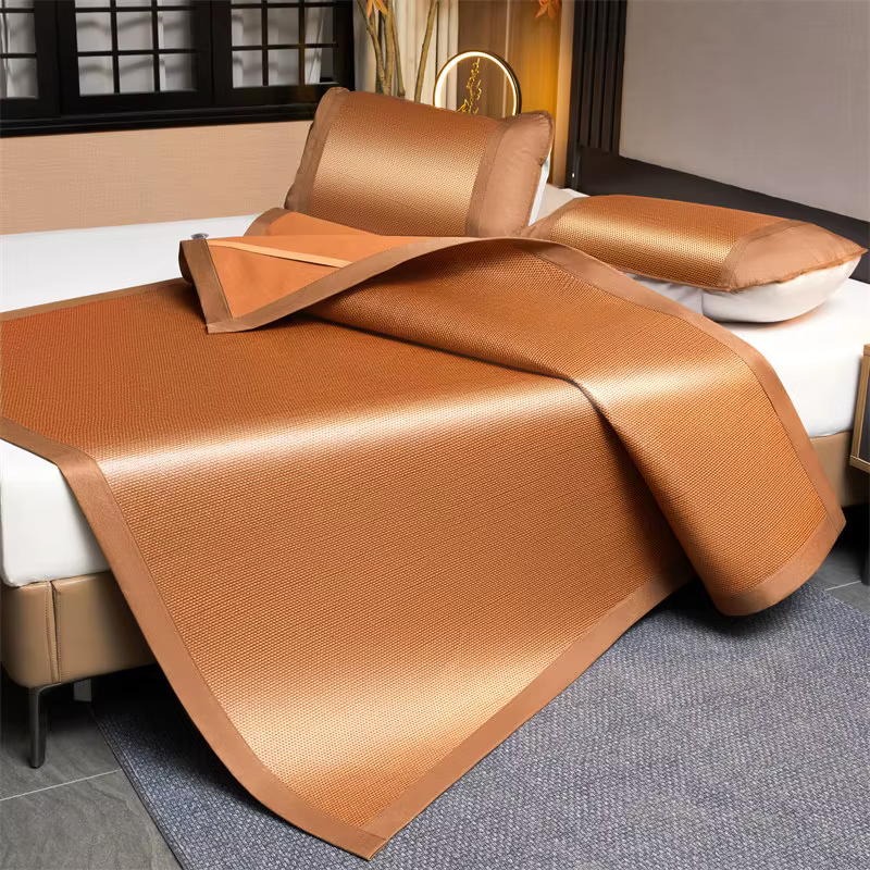 Tapis rafraîchissant pliable en bambou naturel 2025 – Nouveau