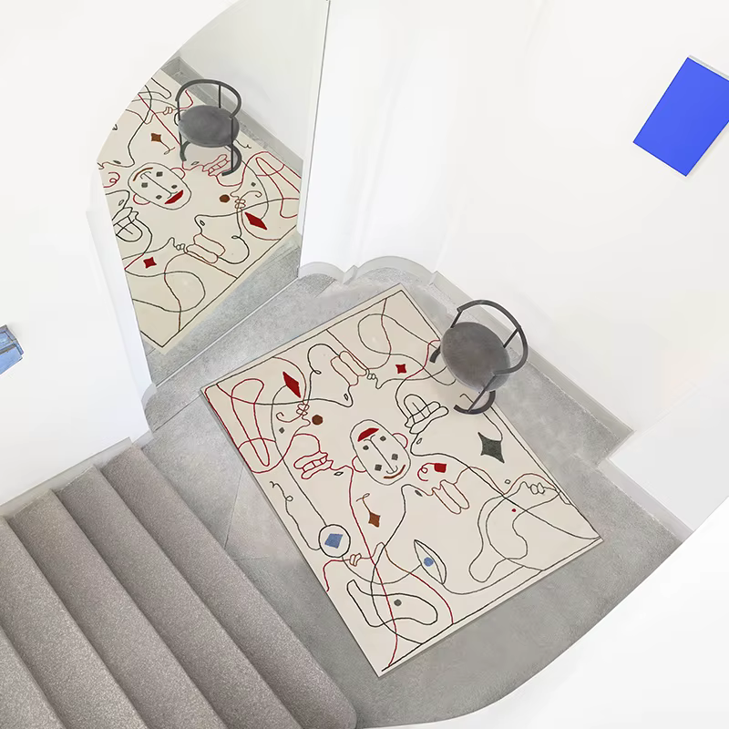 Tapis en polyester pour salon