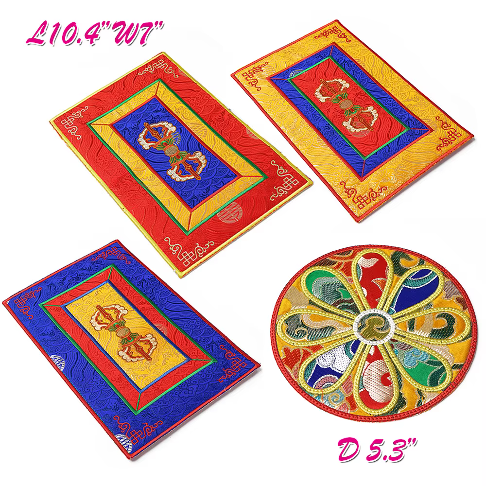Tapis de Table décoration de la maison broderie bouddhiste tibétain Tangka tissé isolation thermique antidérapant