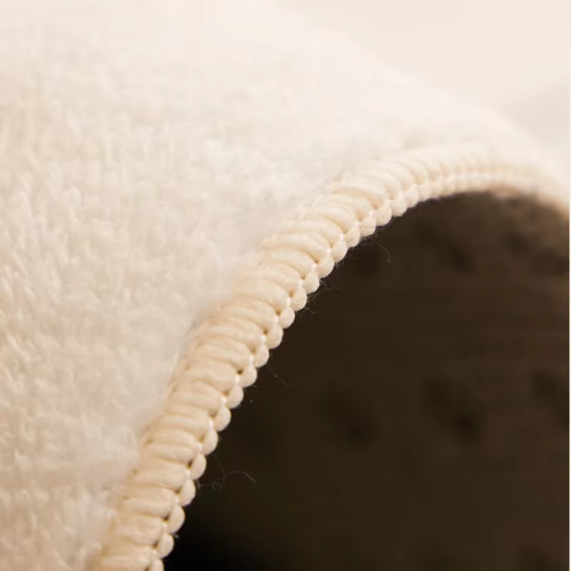 Tapis crème vert pour chambre à coucher